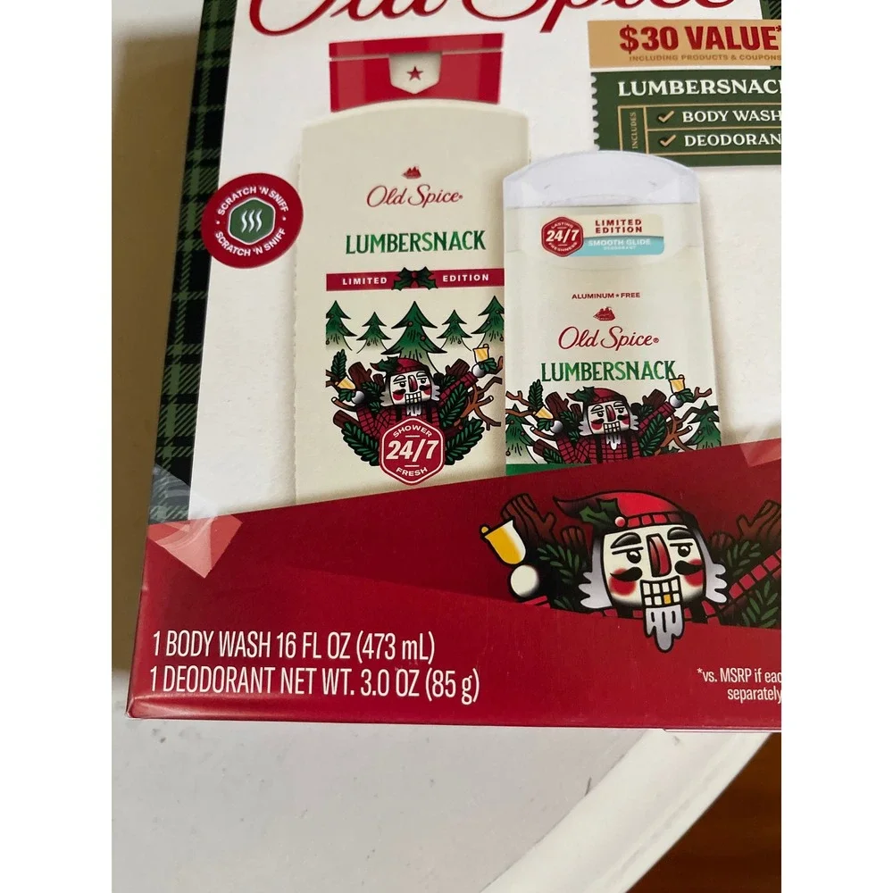 Old Spice Holidude Limited Edition Lumbersnack Body Wash Deodorant Gift Set